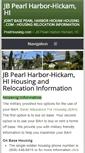 Mobile Screenshot of jbpearlharborhickamhousing.com