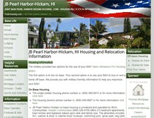 Tablet Screenshot of jbpearlharborhickamhousing.com